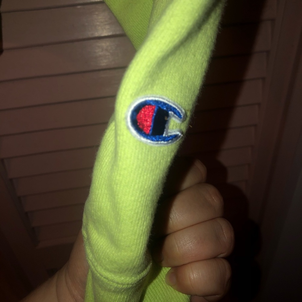 Lime green champion sweatshirt